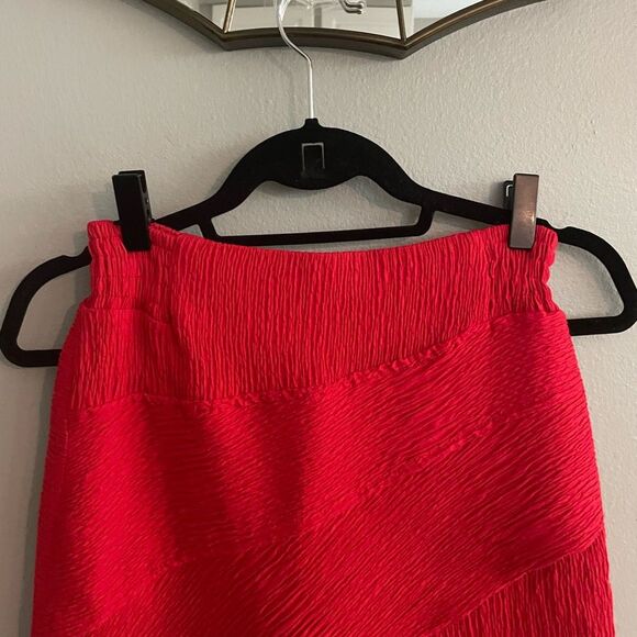 Maje Jario Red Textured Mini Skirt Size 34 - Picture 3 of 10